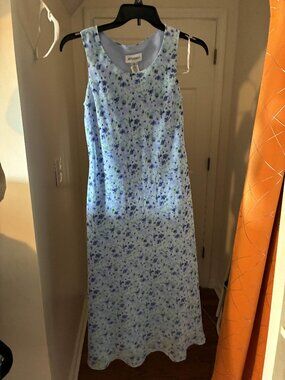 Blue Floral Cocktail Dress